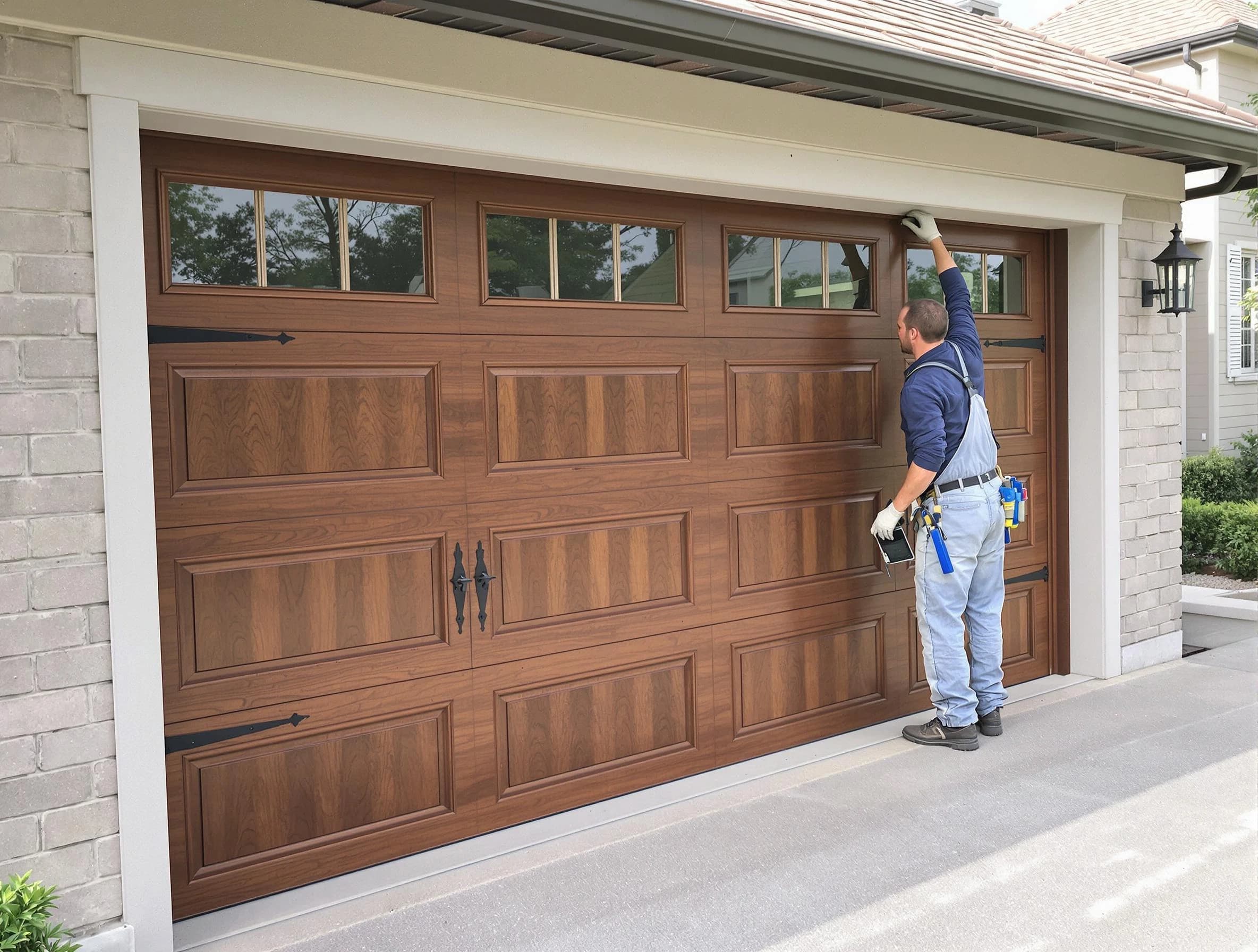 Custom garage door showcase by Vineyard Garage Door Repair in Vineyard