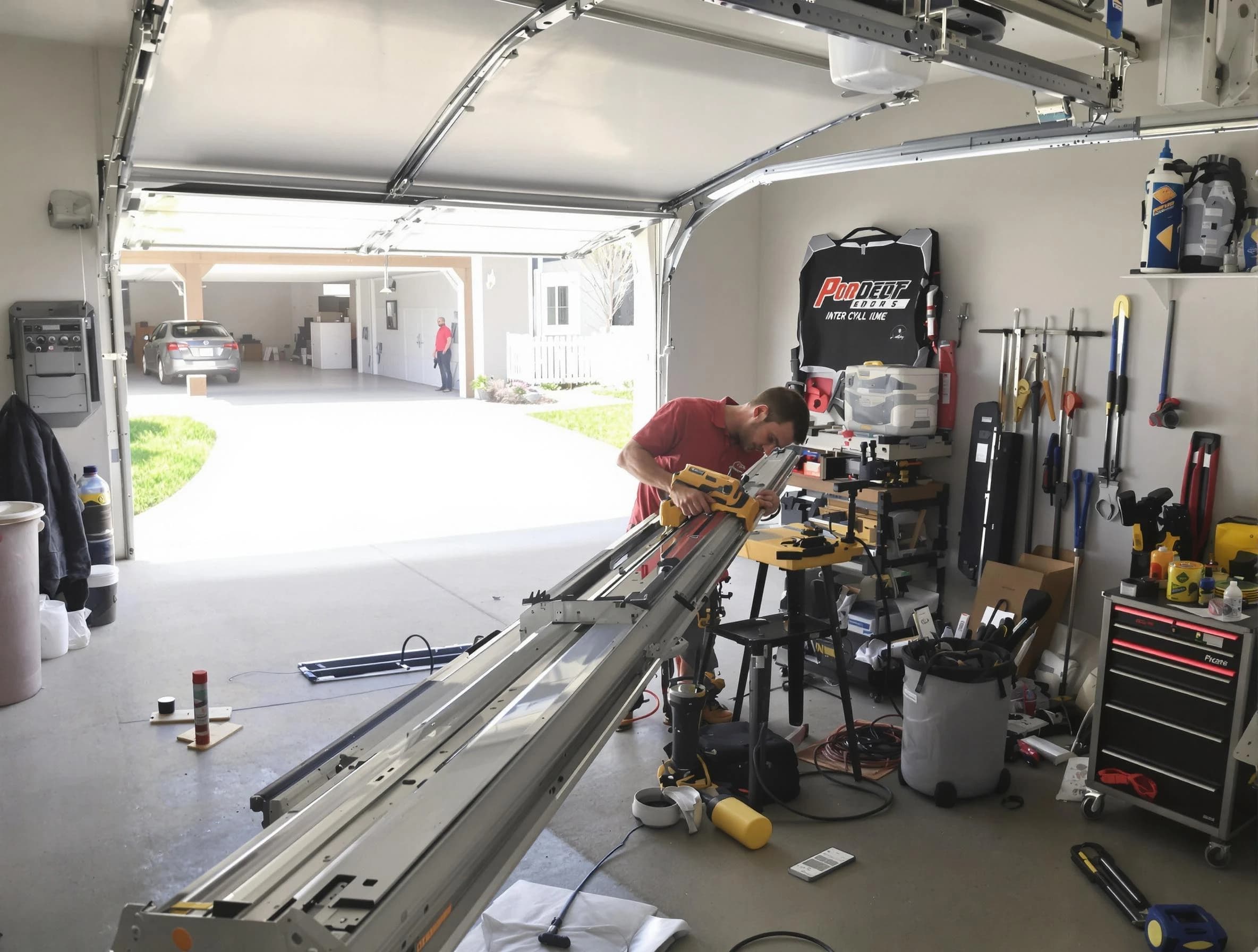 Vineyard Garage Door Repair expert performing track repair in Vineyard