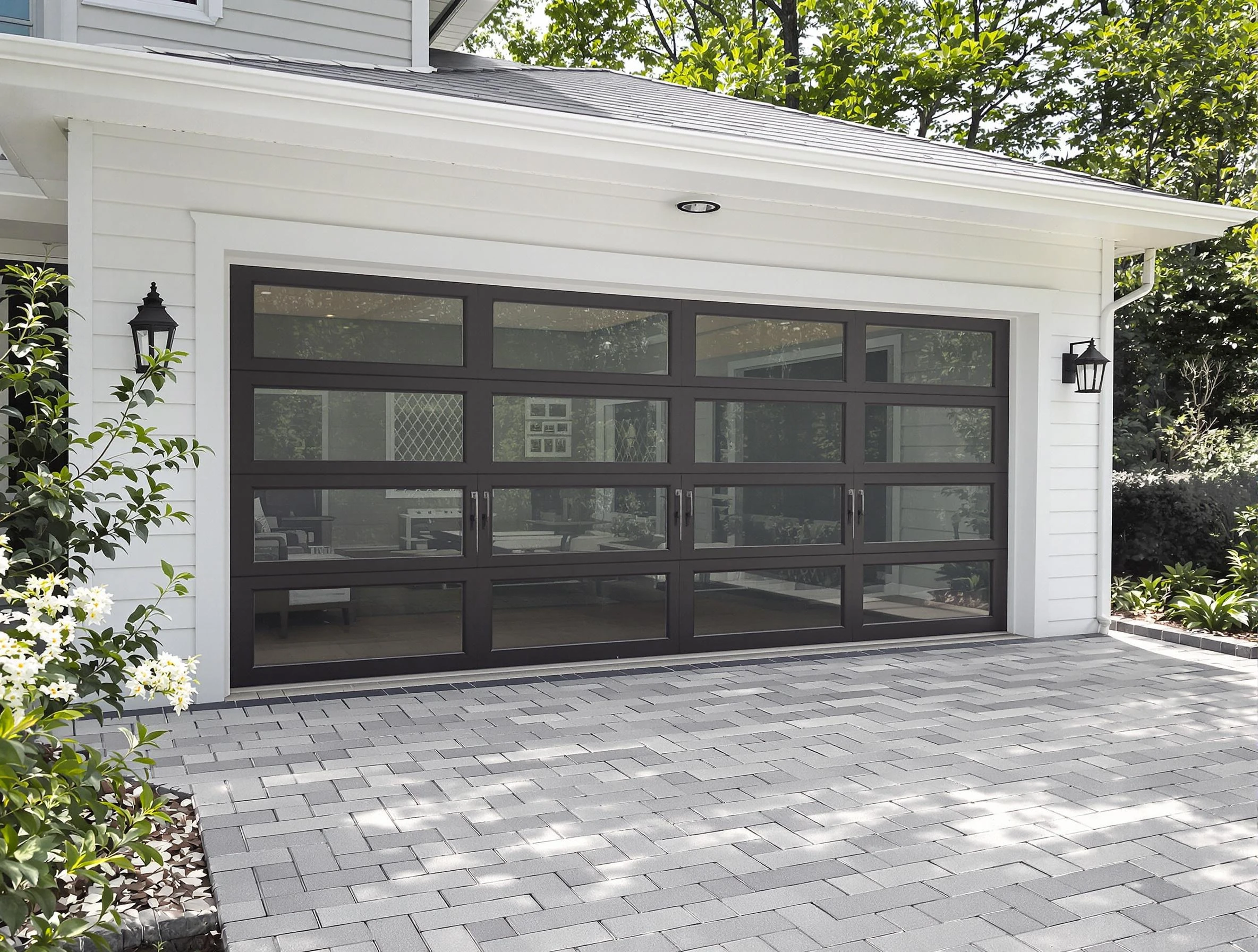 Vineyard Garage Door Repair design specialist presenting custom garage door options to Vineyard homeowner