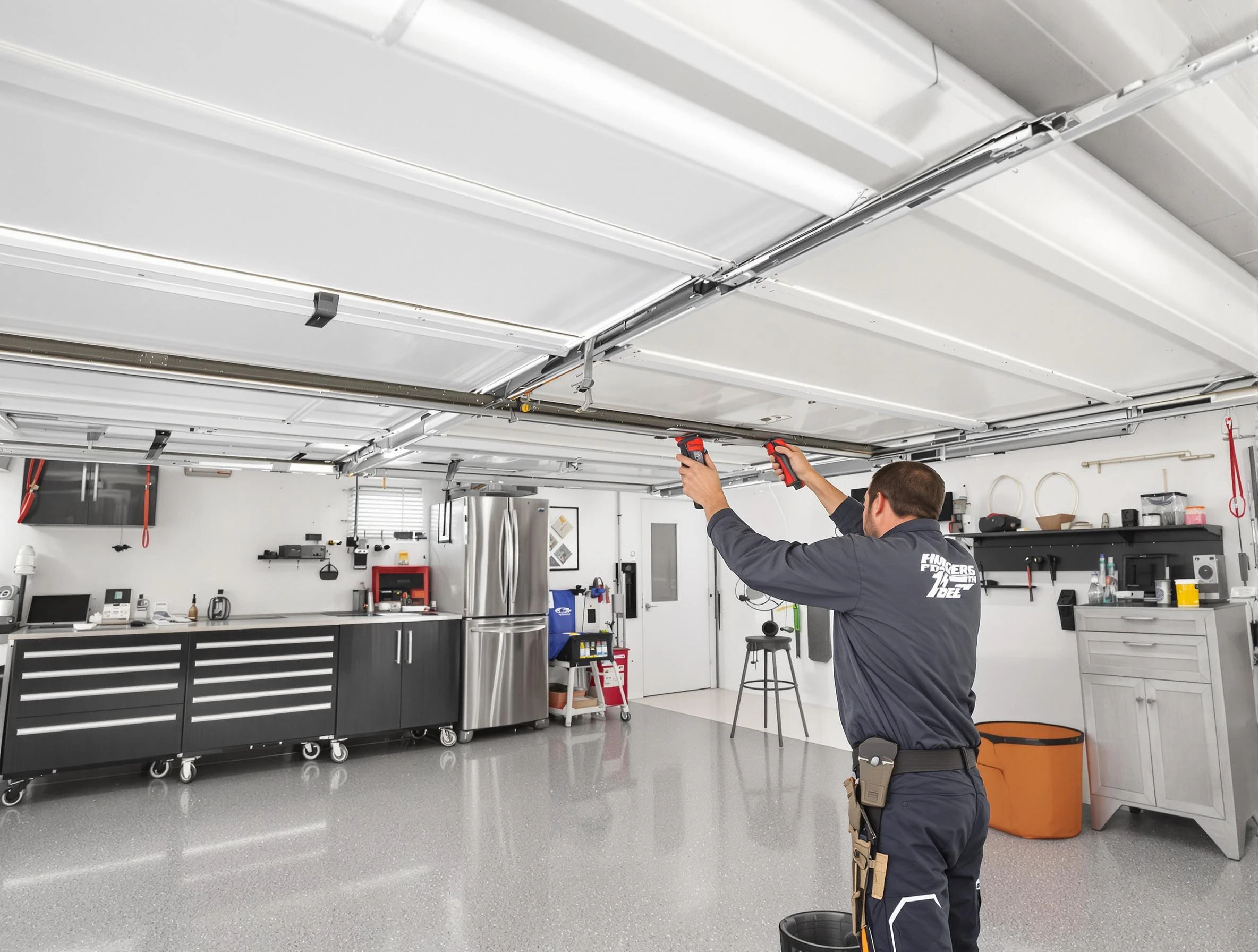 Overhead garage door repair service by Vineyard Garage Door Repair in Vineyard